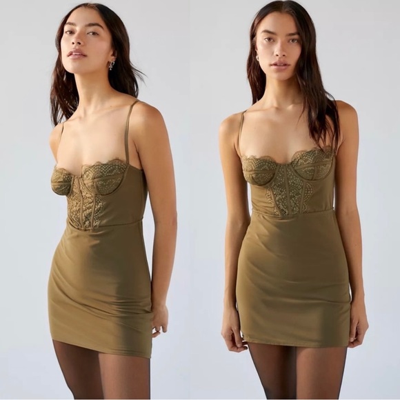 UO Modern Love Bustier Mini Dress - Picture 2 of 3